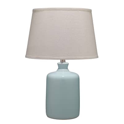 Table Lamp with Jug Style Ceramic Base, Light Blue