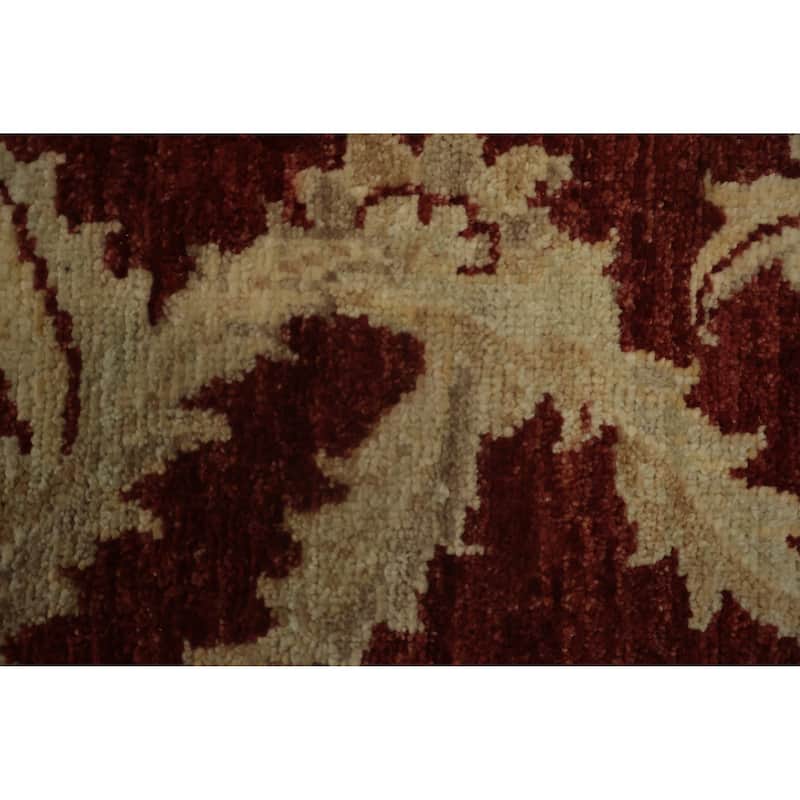 Hand Knotted Oriental 100% Wool Carpet Traditional All-Over Beige & Ivories Peshawar Area Rug - 7' 9'' X 8' 1''