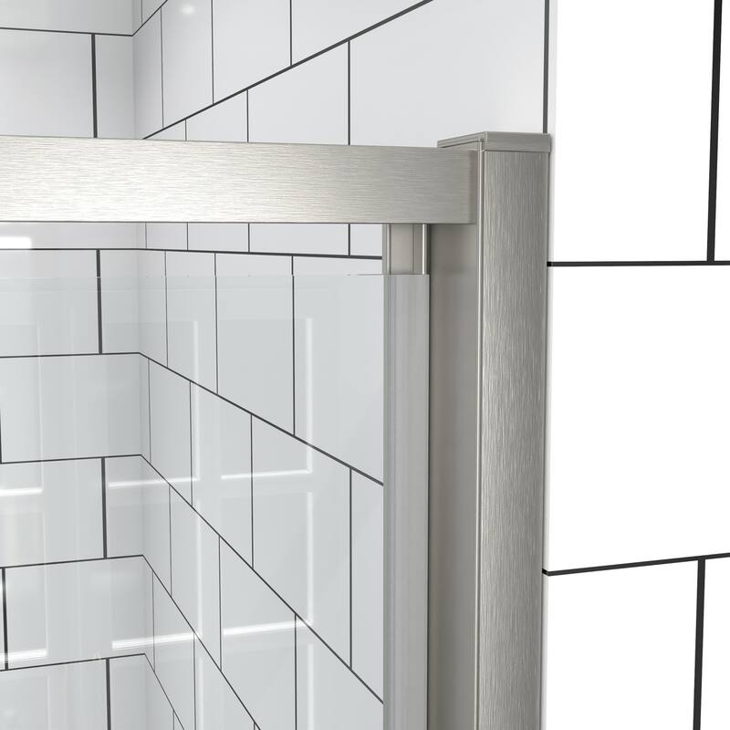Modland 42''/48''/54''/60''W x 71''H Frameless Pivot Swing Shower Door Enclosure with 1/4" SGCC Tempered Glass Door