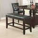 preview thumbnail 4 of 3, Faux Leather Wood High Bench