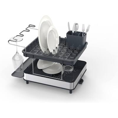 2-Tier Wine Glass Holder Dish Drying Rack