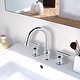 preview thumbnail 2 of 3, WOWOW 8 in. Widespread Double-Handle Bathroom Faucet with Drain Kit