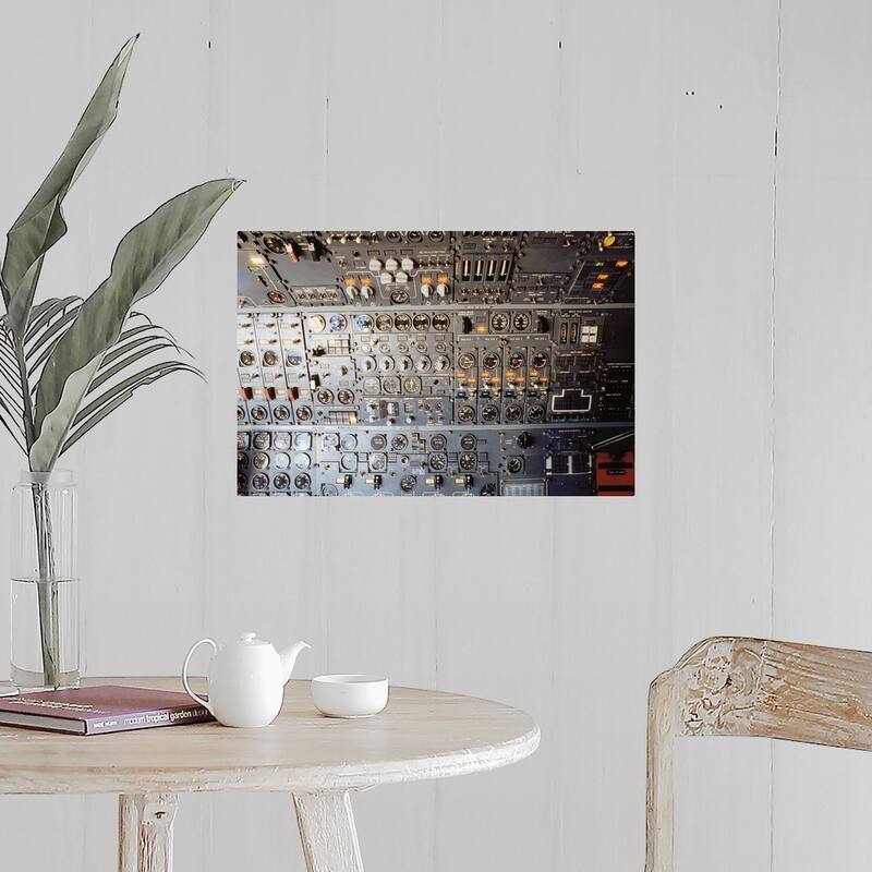 "Airplane cockpit control panel" Poster Print - Multi - 24 x 16