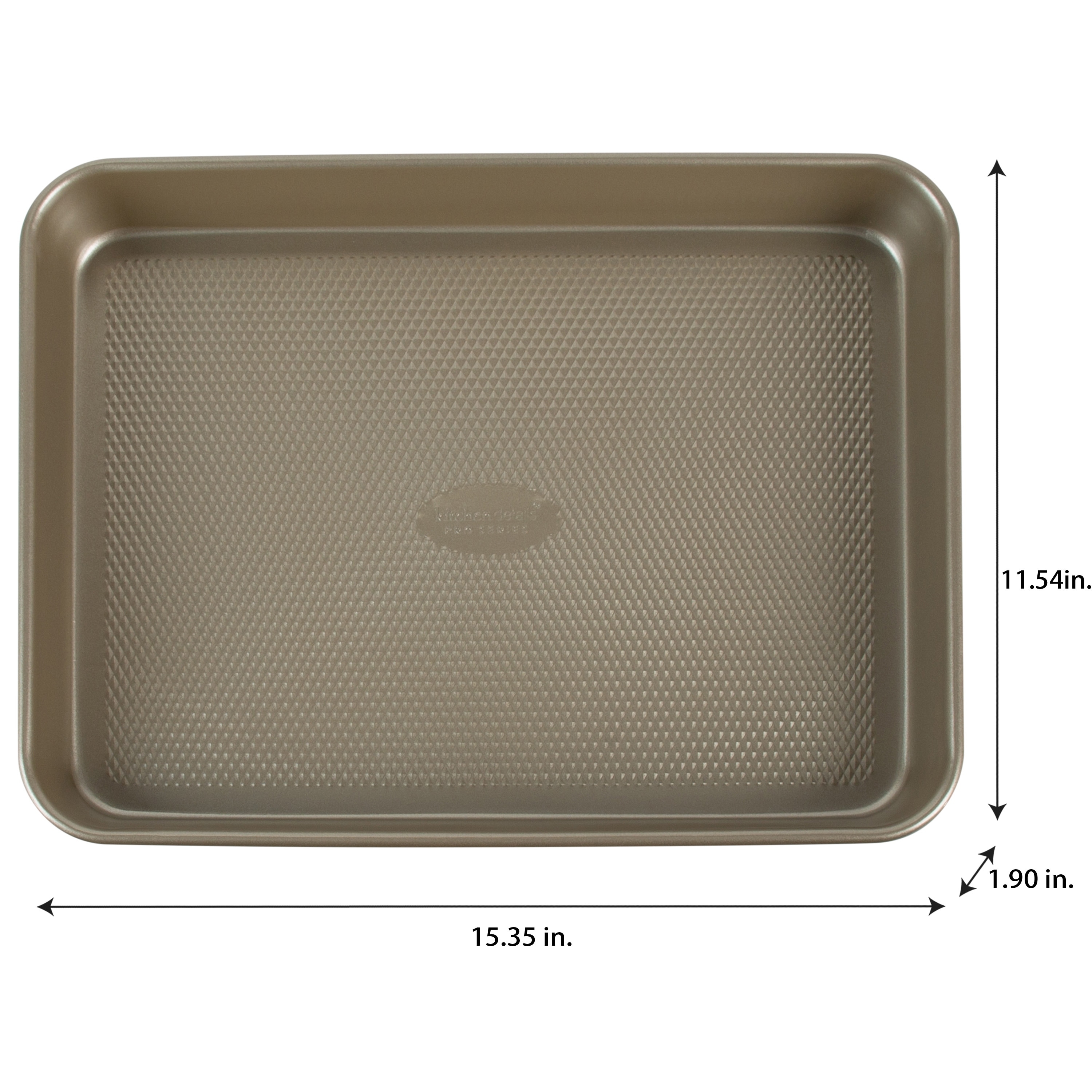 Kitchen Details Pro Series 6 Cup Muffin Pan with Diamond Base - Gold