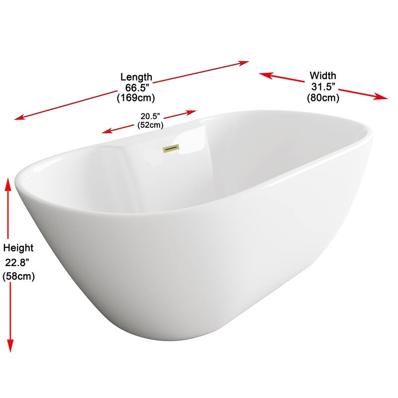 Nicolette Bathtub in Glossy White
