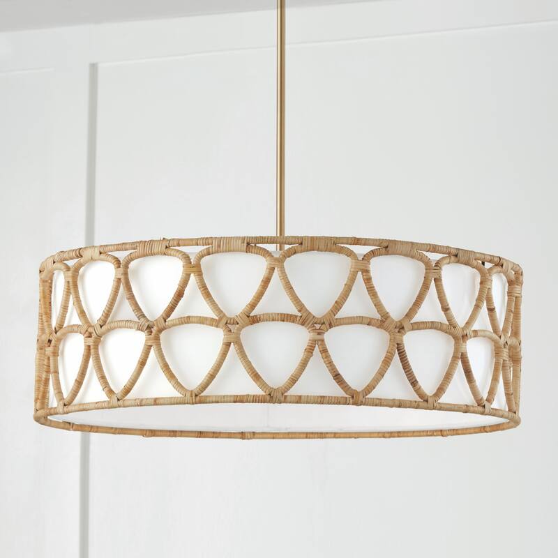 Tulum 4-light Matte Brass Pendant