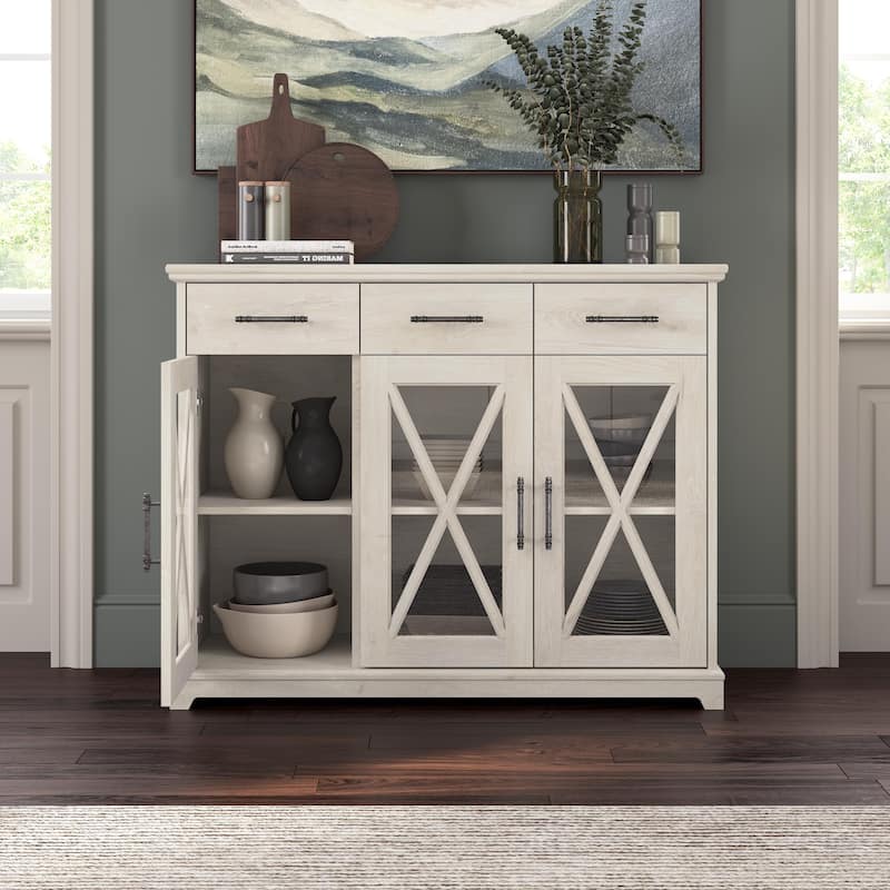 Lennox 46W Sideboard Buffet Cabinet with Drawers by Bush Furniture
