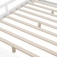 preview thumbnail 11 of 21, Full Size Platform Bed with Built-in LED Light, Storage Headboard & Guardrail, White