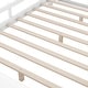 preview thumbnail 5 of 10, Wood Full Size Platform Bed with LED Light, Storage Headboard and Safety Guardrail for Bedroom, White