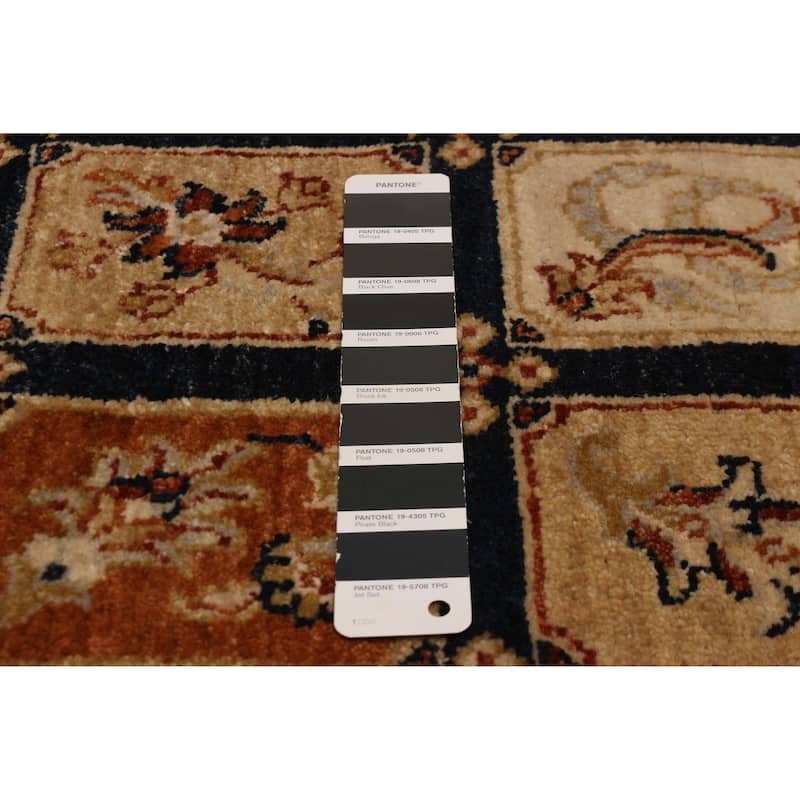 ECARPETGALLERY Hand-knotted Jamshidpour Black, Light Khaki Wool Rug - 5' 8" x 7' 11"