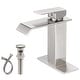 preview thumbnail 3 of 40, Vibrantbath Commercial Waterfall Spout Bathroom Sink Faucet Brushed Nickel