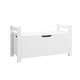 preview thumbnail 18 of 18, Kids Toy Box Chest,White Rubber Wood Toy Box for Boys Girls, Large Storage Cabinet with Flip-Top Lid/Safety Hinge