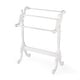 preview thumbnail 1 of 4, Newhouse Solid Wood Blanket Rack Stand Cottage White