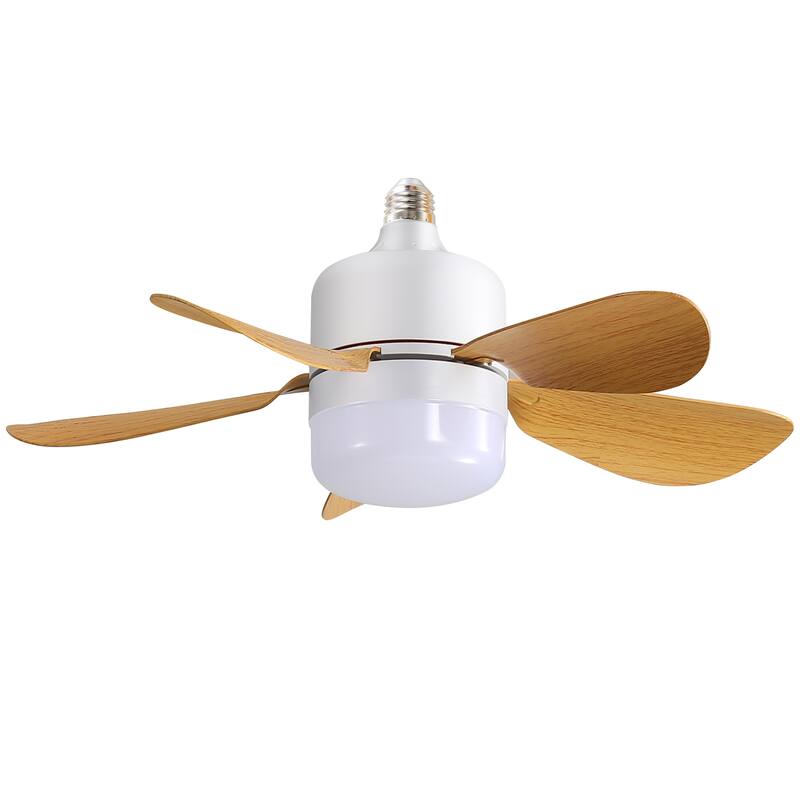 16 Inch Socket Ceiling Fans, 2 in 1 Small LED Ceiling Fan Lights with Remote Control