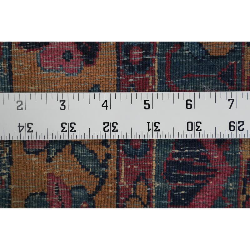 Hand Knotted Oriental 100% Kork Wool Carpet Traditional All-Over Oranges & Rust Kerman Area Rug - 18' 2'' X 11' 9''