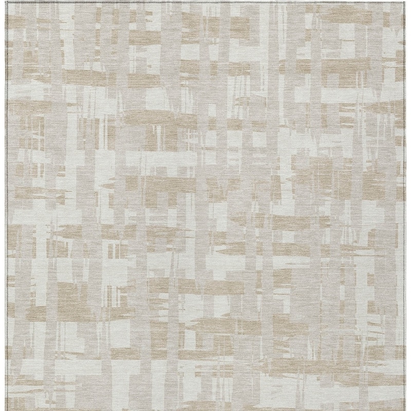 HomeRoots Striped Transitional Rectangle Outdoor Rug