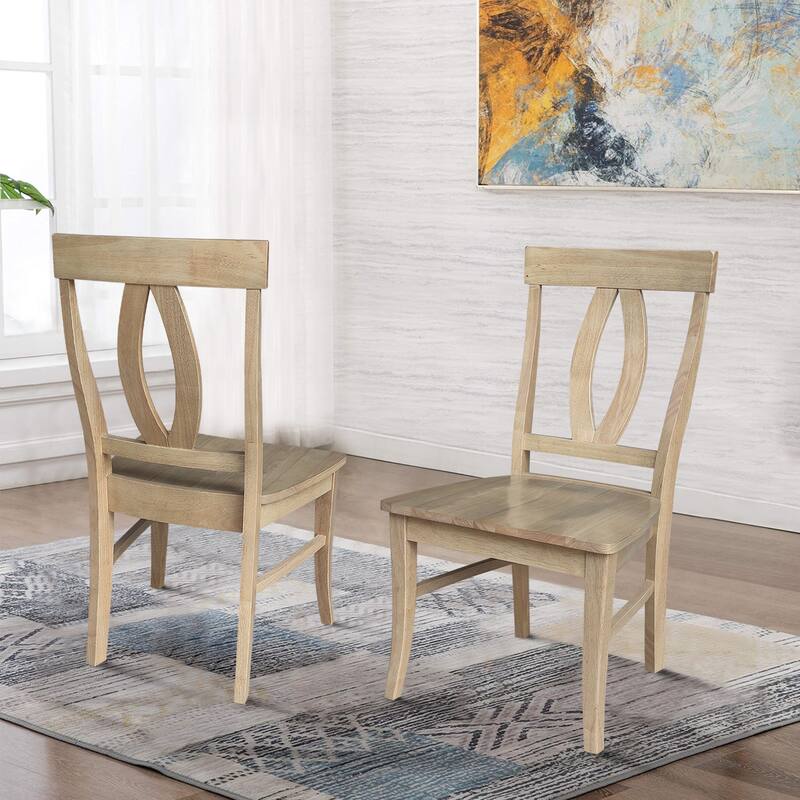 International Concepts Solid Wood Verona Dining Chairs, Set of 2