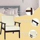 preview thumbnail 57 of 64, Costway Set of 2 Fabric Accent Armchair Solid Wood Upholstered Lounge - See Details