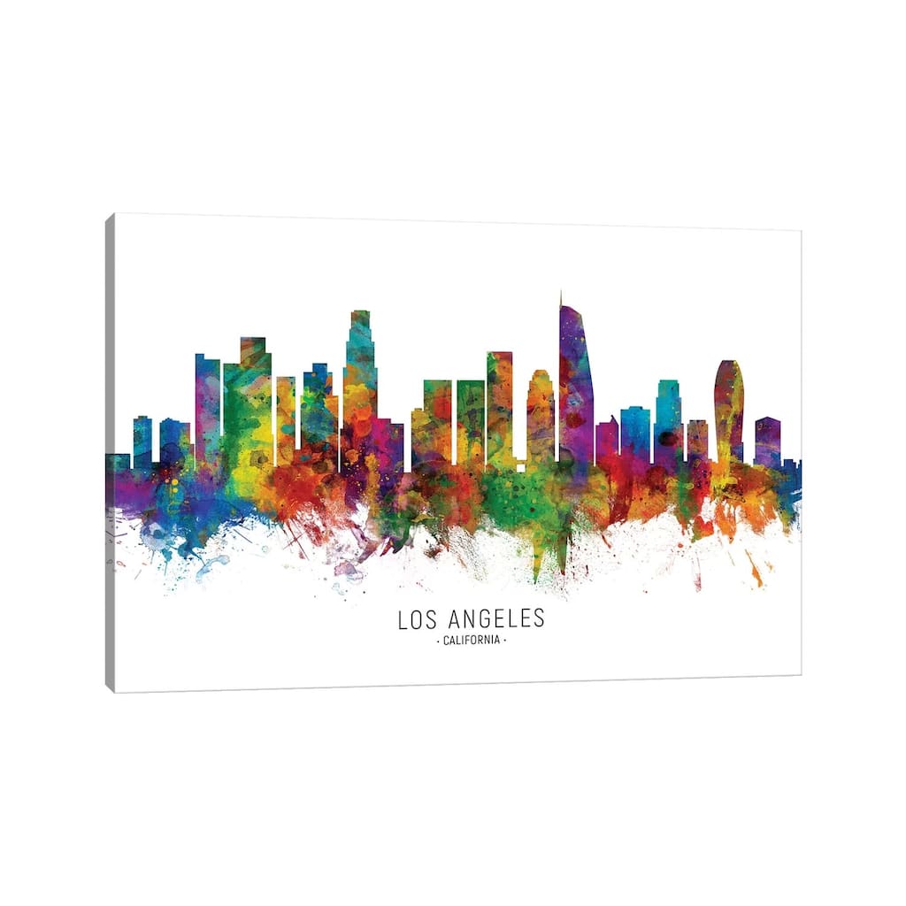 iCanvas "Los Angeles California Skyline" by Michael Tompsett Canvas Print