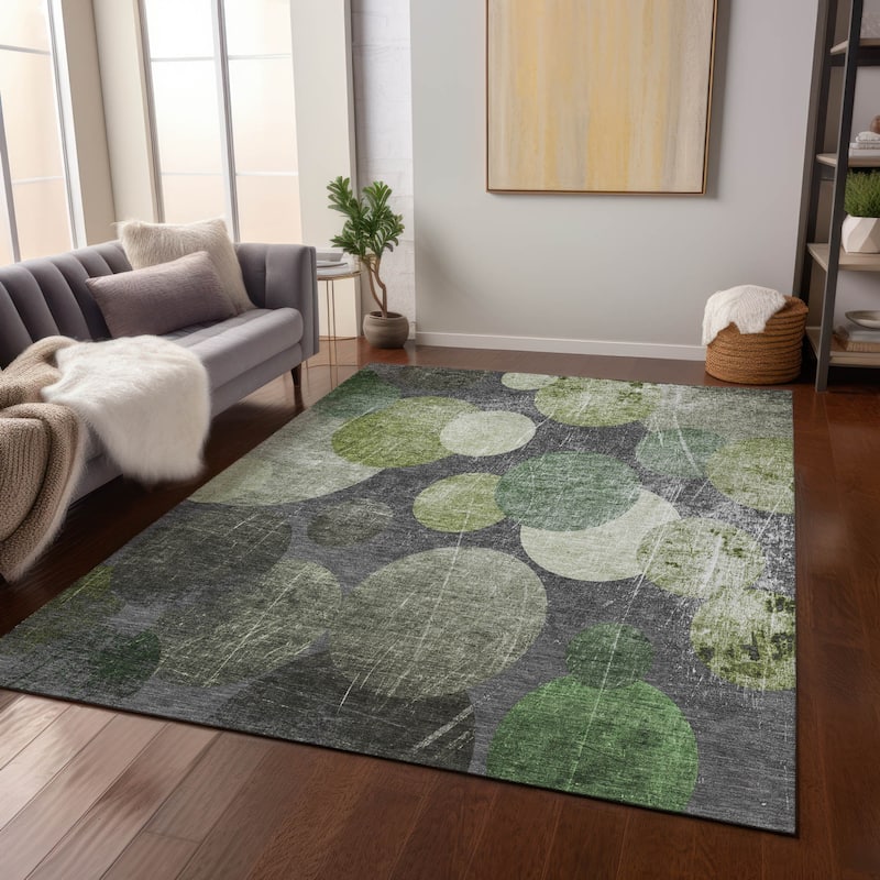 Jami Modern Art-Inspired Weather Resistant Versatile Elegance Runner Outdoor Rug