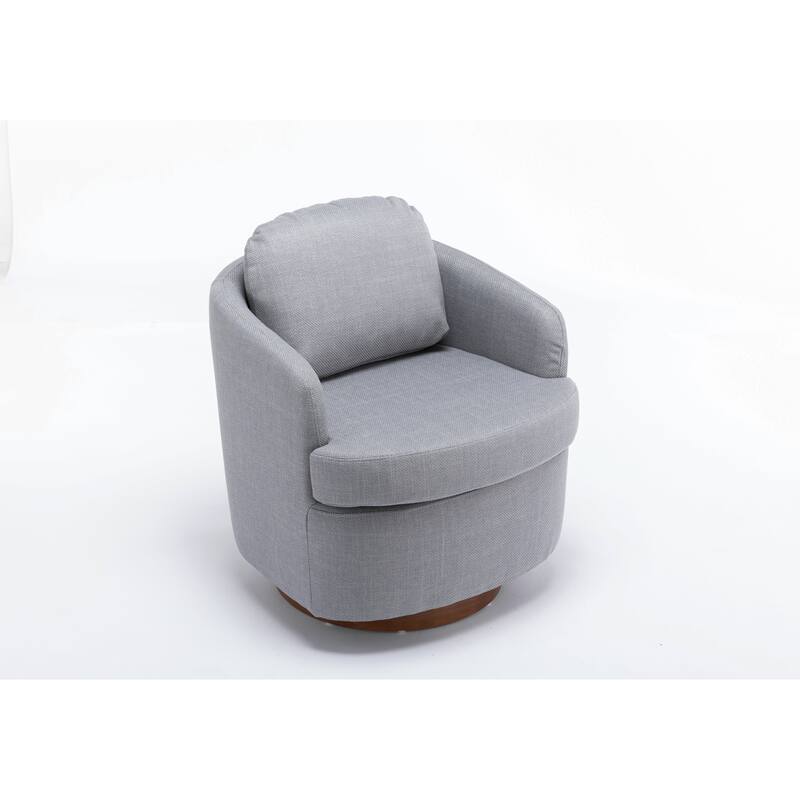 Round Accent Chair Sofa Chair with 360-Degree Rotation, Armchair Club Chair Swivel Chair Lounge Chair