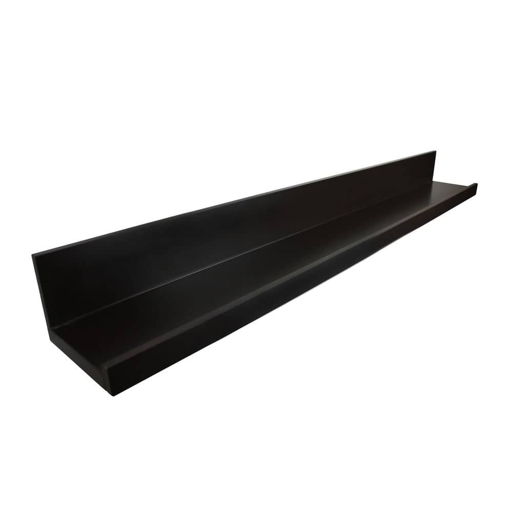InPlace 72-inch Black Floating Picture Ledge