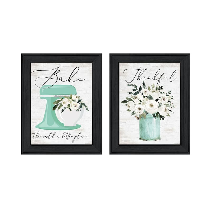 Trendy Decor 4U "A Better Batter" Printed Framed Wall Art by Lettered & Lined - Charcoal - 15 x 19