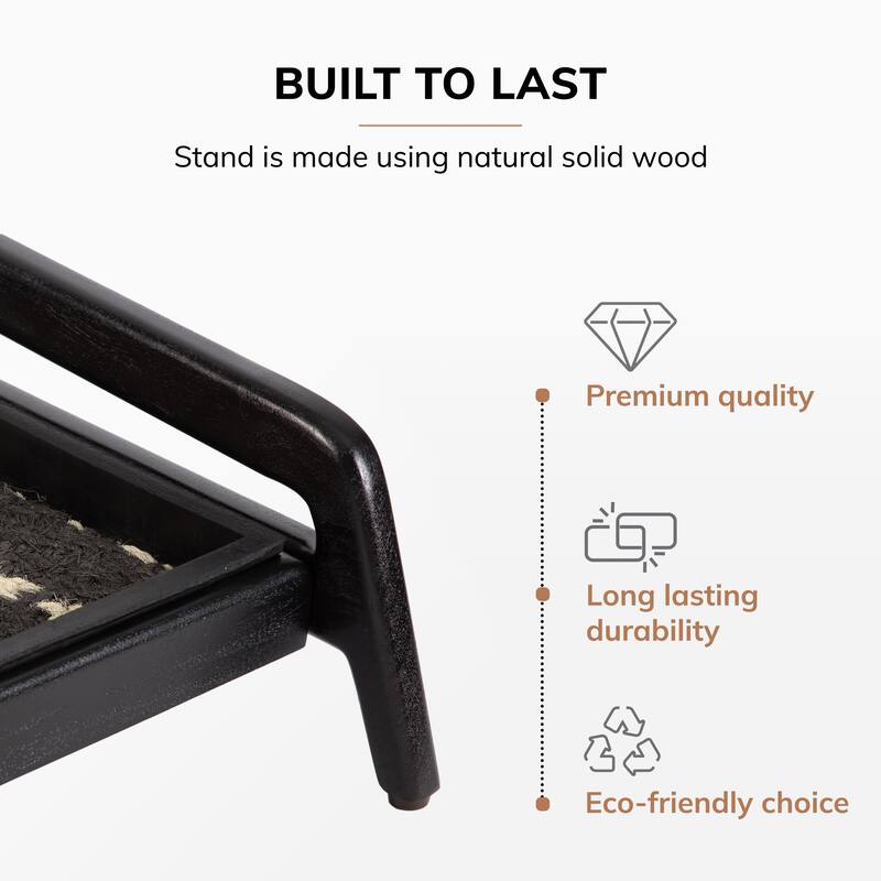 Jani Single-Tier Black Stand 2-Pair Rubber Boot Tray