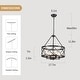 preview thumbnail 34 of 34, 4-Light Circle Hanging Candlestick Linear Foyer Chandelier Lighting Fixture for Dining Room Kitchen Island