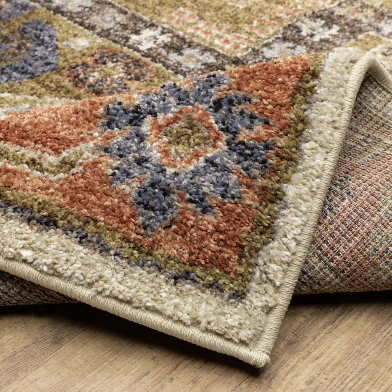 ROW Gemma Bohemian Center Medallion Rust/ Blue Area Rug