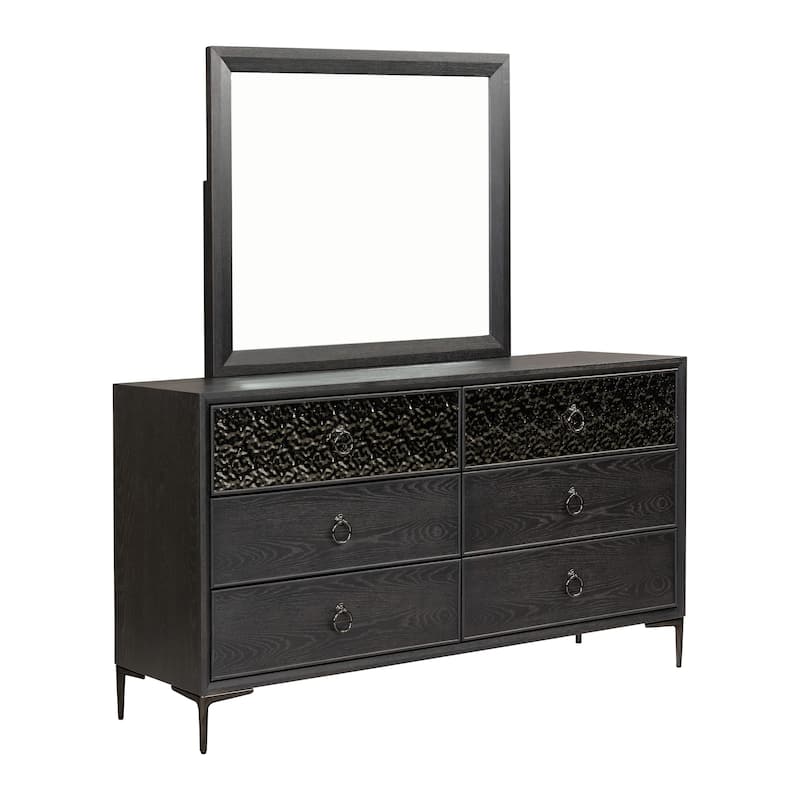 Furniture of America Fable Modern 4-Piece Solid Wood Panel Bedroom Set