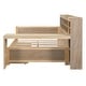 preview thumbnail 6 of 34, Full Size Wooden Daybed with Study Desk, Storage Shelves, and Two Drawers