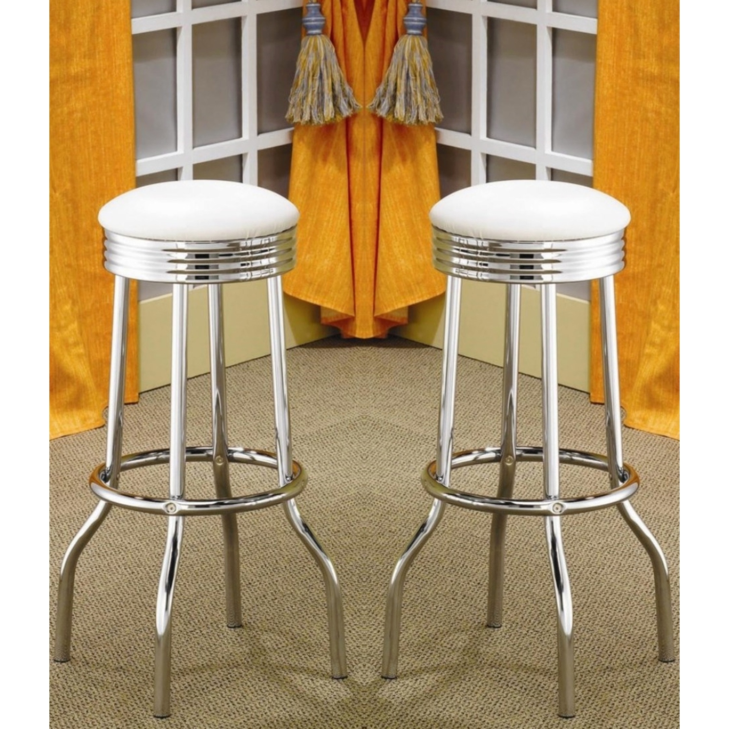 Chrome discount stools retro