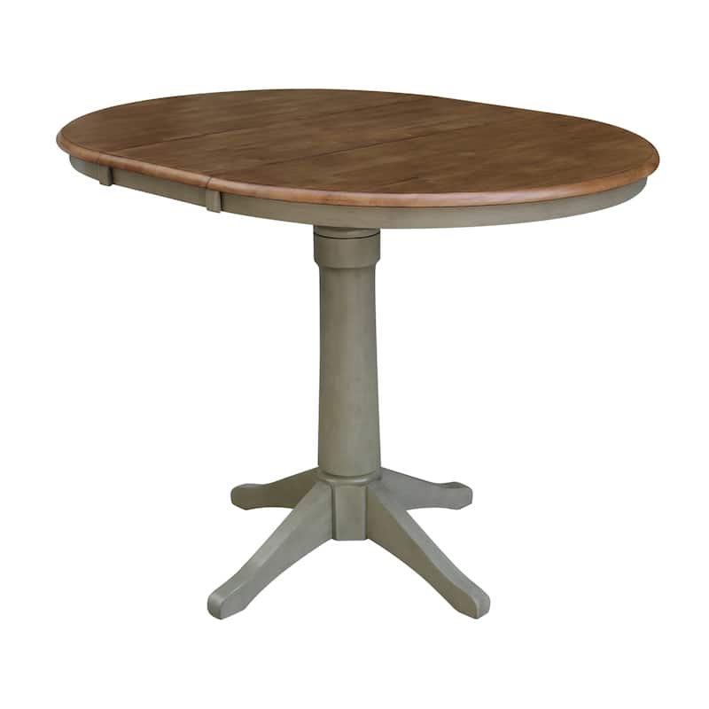 36" Round Top Pedestal Table w/12" Leaf