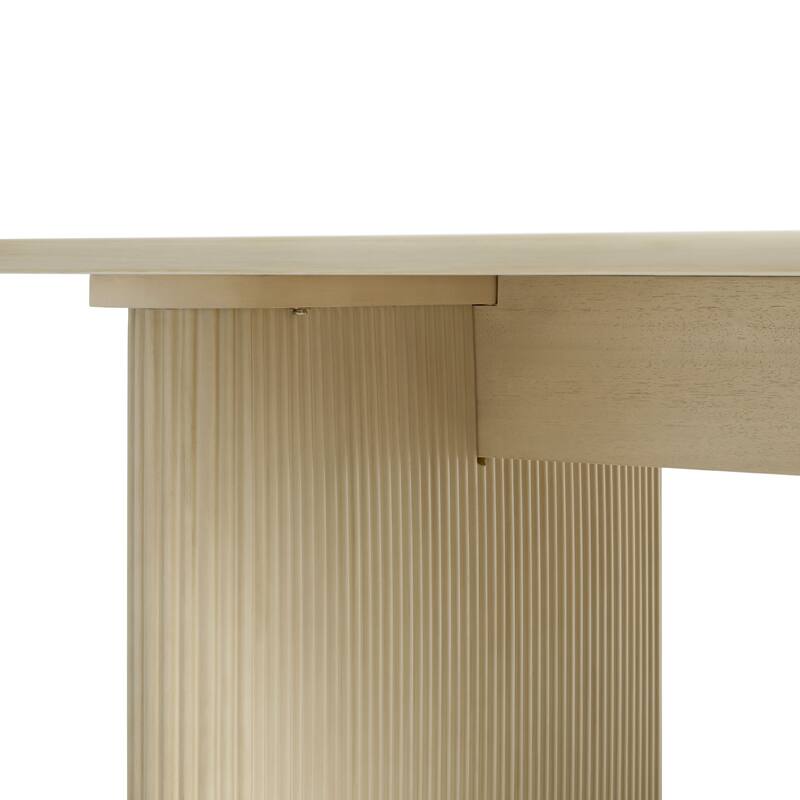 Middlebrook Designs 68" Modern Dining Table with Reeded Base
