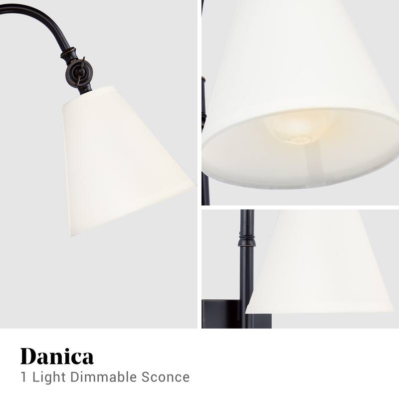Brio Lighting Danica - 1 Light Dimmable Wall Sconce