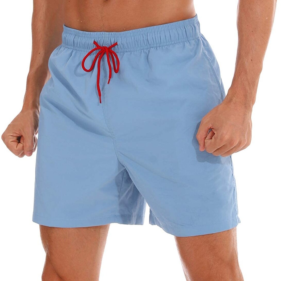 SILKWORLD Men's Swim Trunks Quick Dry Beach Shorts with Pockets (US XS (Fits ... - Medium