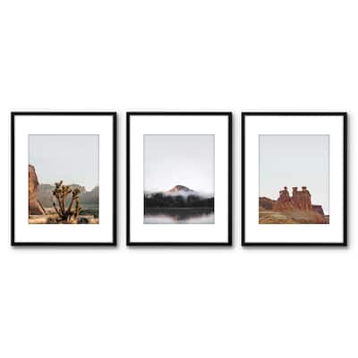Americanflat 3 Piece 11x14 Matted Framed Print Set - Utah National Park by Artvir
