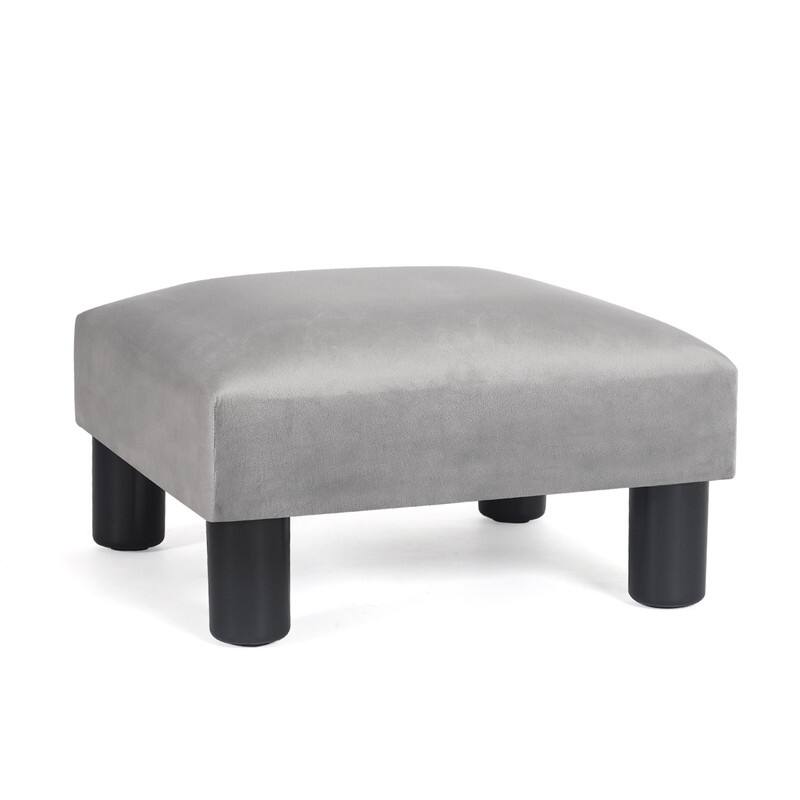 Adeco 15'' Small Ottoman Upholstered Foot Rest