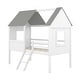 preview thumbnail 3 of 26, Stylish & Playfun Design Low Loft Bed with Roof, Ladder, Guardrail and Windows, Twin Size