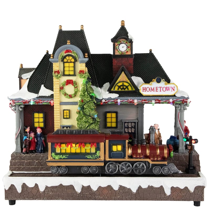 LED Lighted and Musical Christmas Train Village Display - 13"