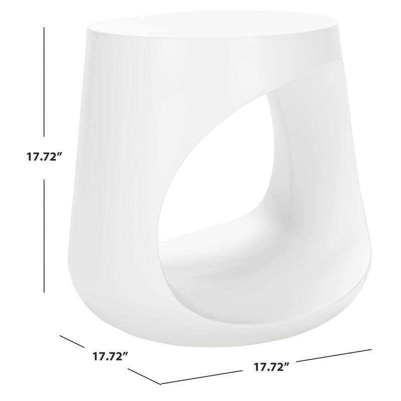 SAFAVIEH Outdoor Geronda Concrete Accent Table - 17.72" W x 17.72" L x 17.72" H - 18Wx18Dx18H