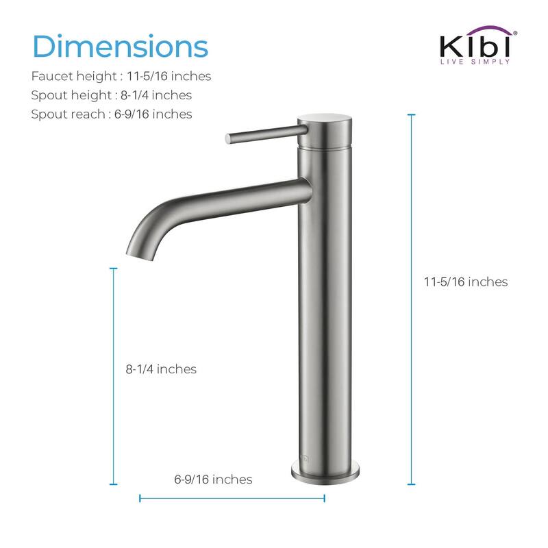 Luxury Solid Brass Single Hole Bathroom Vessel Sink Faucet