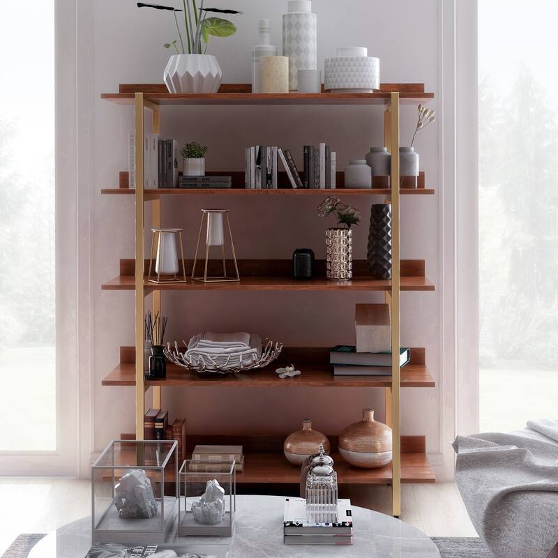 Bizi Contemporary Metal 5-Tier Display Shelf by Furniture of America