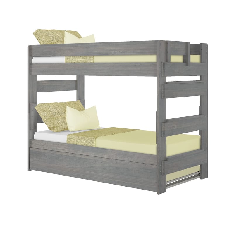 Max and Lily Farmhouse Twin over Twin Bunk Bed with Trundle