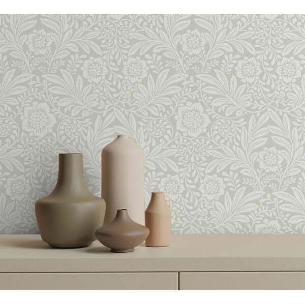 light grey damask wallpaper