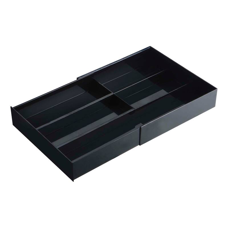 Yamazaki Home Cutlery Organizer - Three Styles, ABS Plastic, Expandable II, Adjustable - L 9.69 x W 9.84 x H 2.24 inches