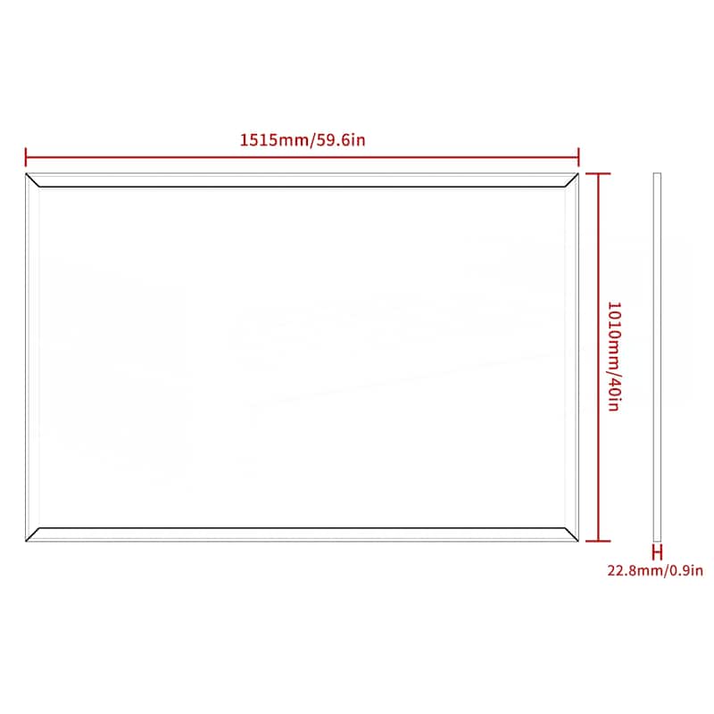 Oversized Modern Rectangle Bathroom Mirror