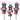 Exhart 3 Piece Patriotic Bears with Inspirational Signs Pot Stake Assortment, 2.5 by 8.5 Inches
