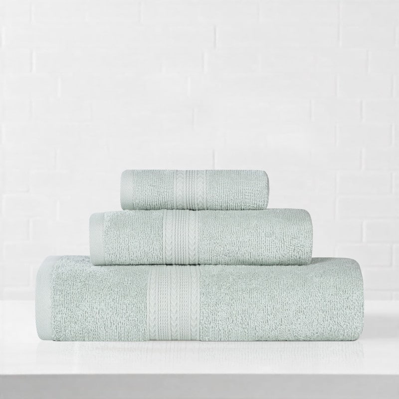 Superior Eco-Friendly Cotton 3-Piece Towel Set - Aqua Marine